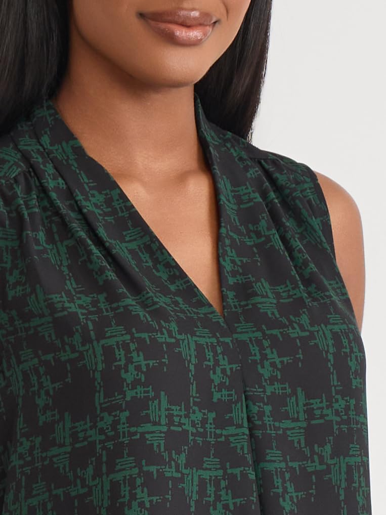 Kasper Women's Sleeveless V-Neck Printed Top - Image 2