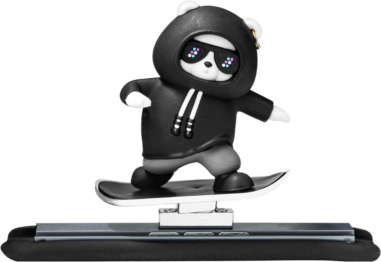 Moving Skateboard Panda Dashboard Ornament, Cartoon Car Interior Decor Figure with Auto Sliding Motion for Cars, Trucks and SUVs-image-32