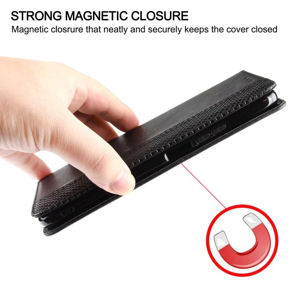 Funda Tarjetero Magnética Funda Xiaomi Redmi 14C / Poco C75 SEAHAI - Cuero PU Tarjetero Cierre Magnético Verde SEAHAI Funda Premium