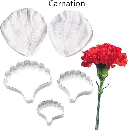 Miniatura 3 de Juego de 8 moldes y cortadores de pasta de goma de mascar para pasta de fondant, moldes de silicona para pasta de azúcar, herramientas para hacer