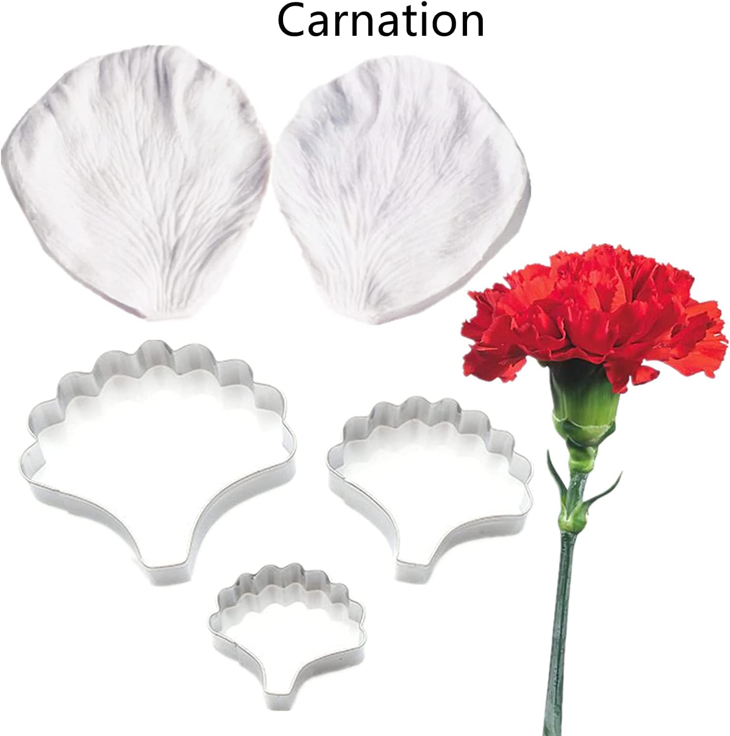 8 juegos de moldes y cortadores de flores para pasta de goma, moldes de silicona para pasta de azúcar, herramientas para hacer fondant, boda, cumpleaños, decoración de pasteles