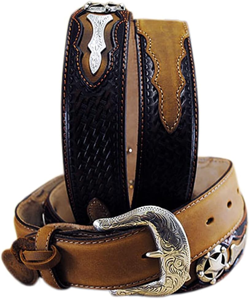 Justin Men's Odessa Star Leather Belt Tan 32