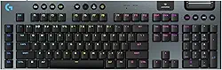Teclado Mecânico Gamer Sem Fio Logitech G915 X LIGHTSPEED com RGB LIGHTSYNC, USB ou Bluetooth, Teclas Programáveis, Switch de Baixo Perfil GL Brown Tactile, Bateria Recarregável - Preto