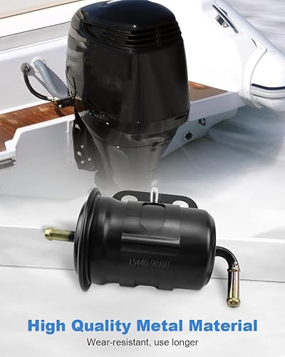 Miniatura 4 de Filtro de combustible de alta presión 15440-90J00 apto para Suzuki 6 Cyl 4 Stroke DF200 DF225 DF250 DF300 apto para fueraborda Johnson Evinrude WSM,