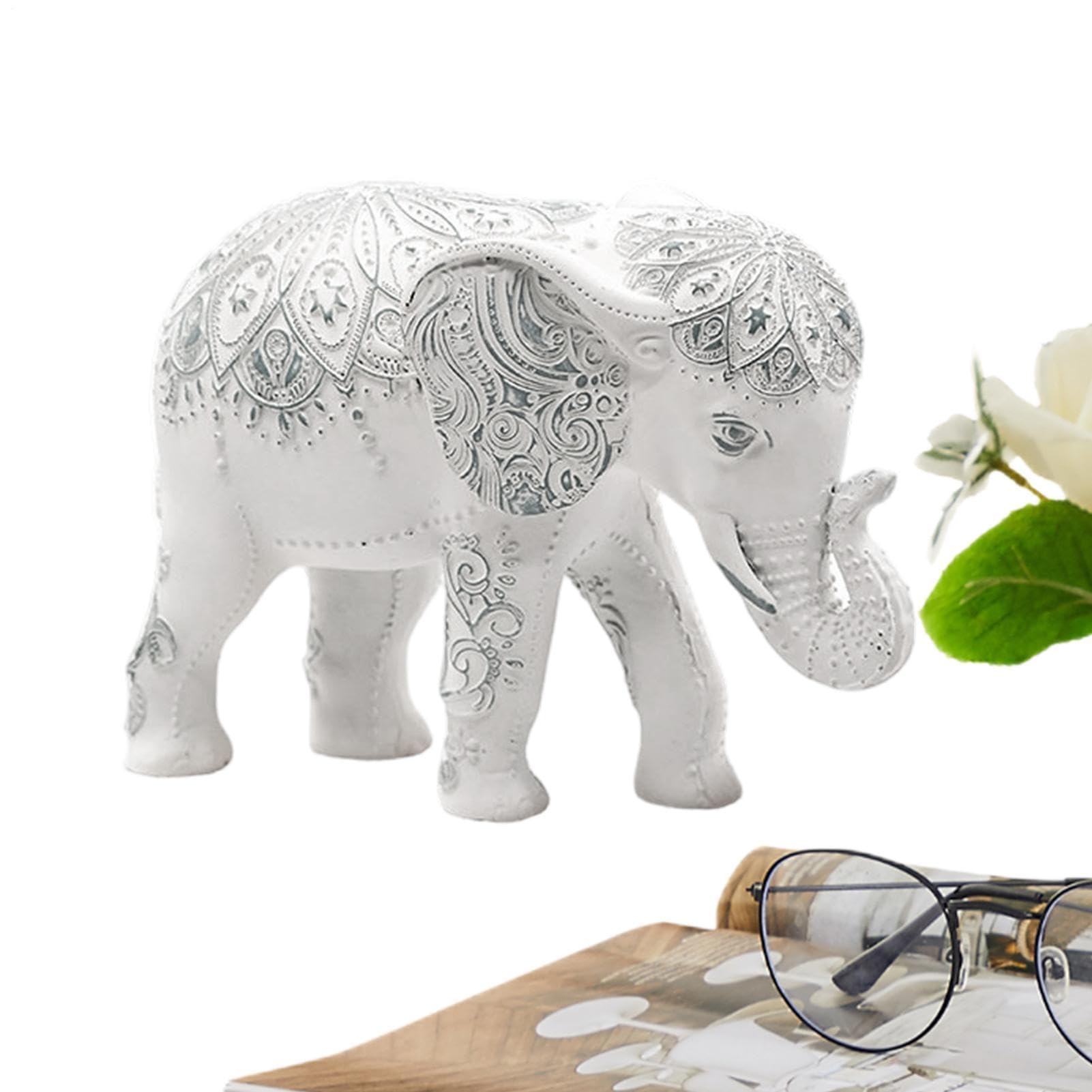 Estatuillas Elefante Figuras Decorativas Coleccionables En Resina | Figura Decorativa De Elefante Para El Hogar Para Decorar Salón, Oficina, Estantería, Mesa, Dormitorio, Entrada Y Escritorio