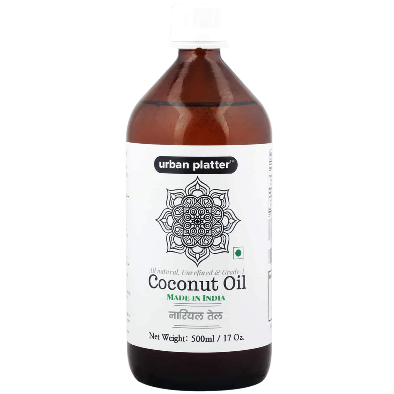 Urban Platter Pure & Unrefined Coconut Oil, 500ml