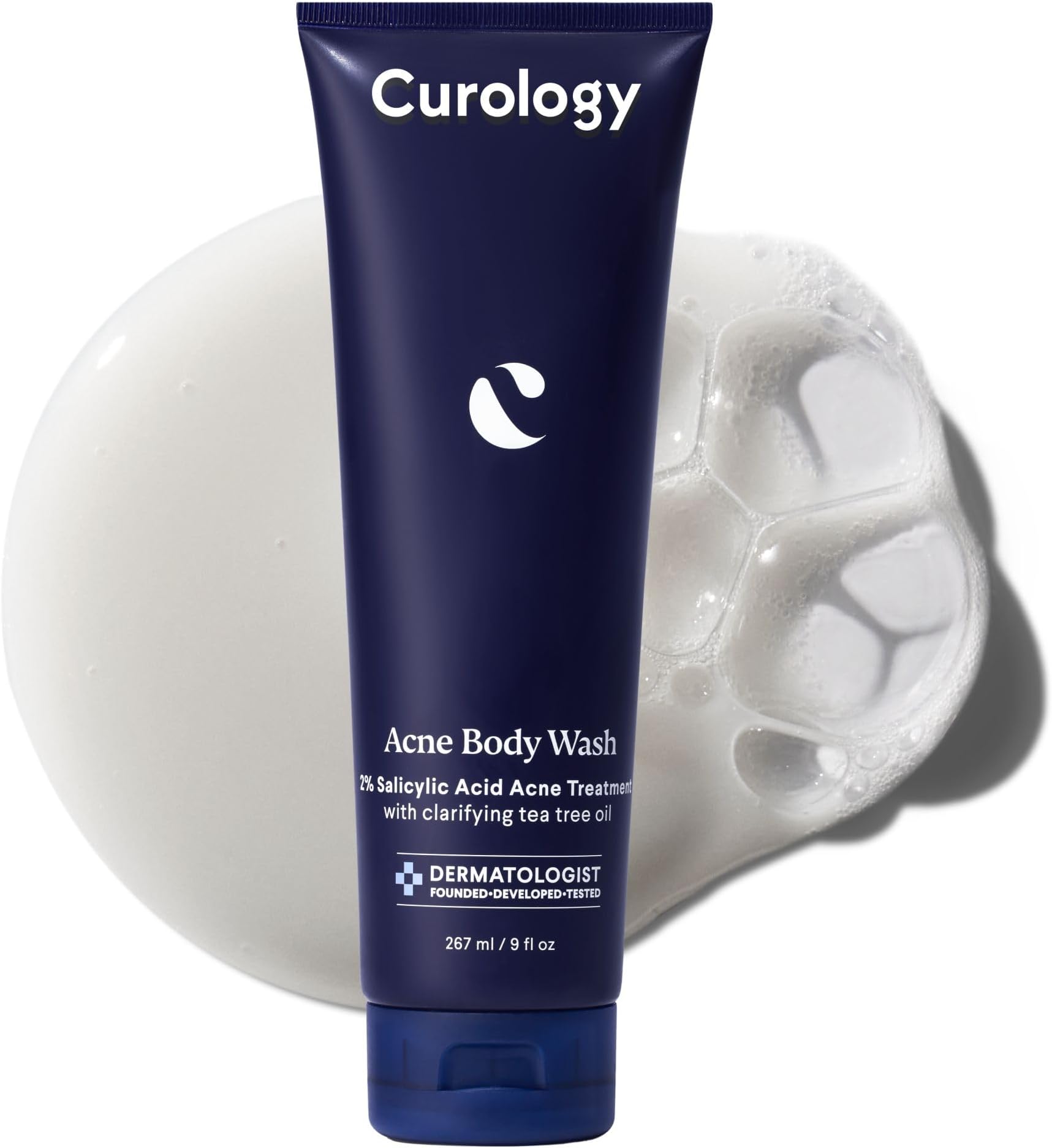Curology Acne Body Wash, 2% Salicylic Acid Acne Treatment, Treats and Prevents Bacne Breakouts, 9 fl oz