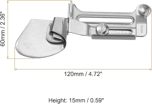 Miniatura 2 de HARFINGTON Carpeta de costura A11 de salida de 14 pulgadas, 2 unidades, plegadora plana con dobladillo enrollado ajustable, dispositivo de rizador