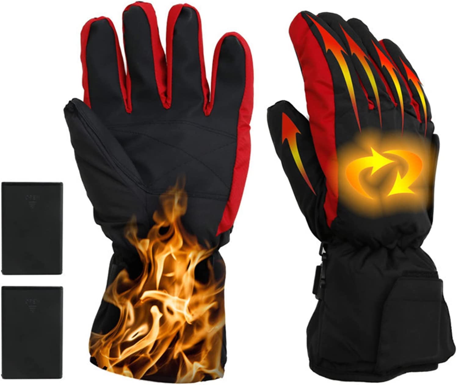 Doublures de gants chauffants à piles pour l'extérieur et le vélo