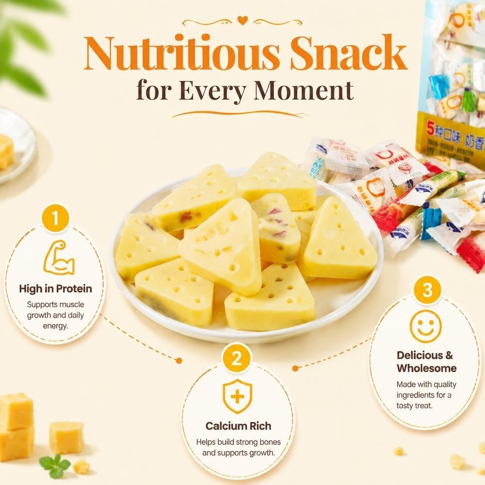 Mezcla de snacks lácteos variados de 5 sabores, 258g