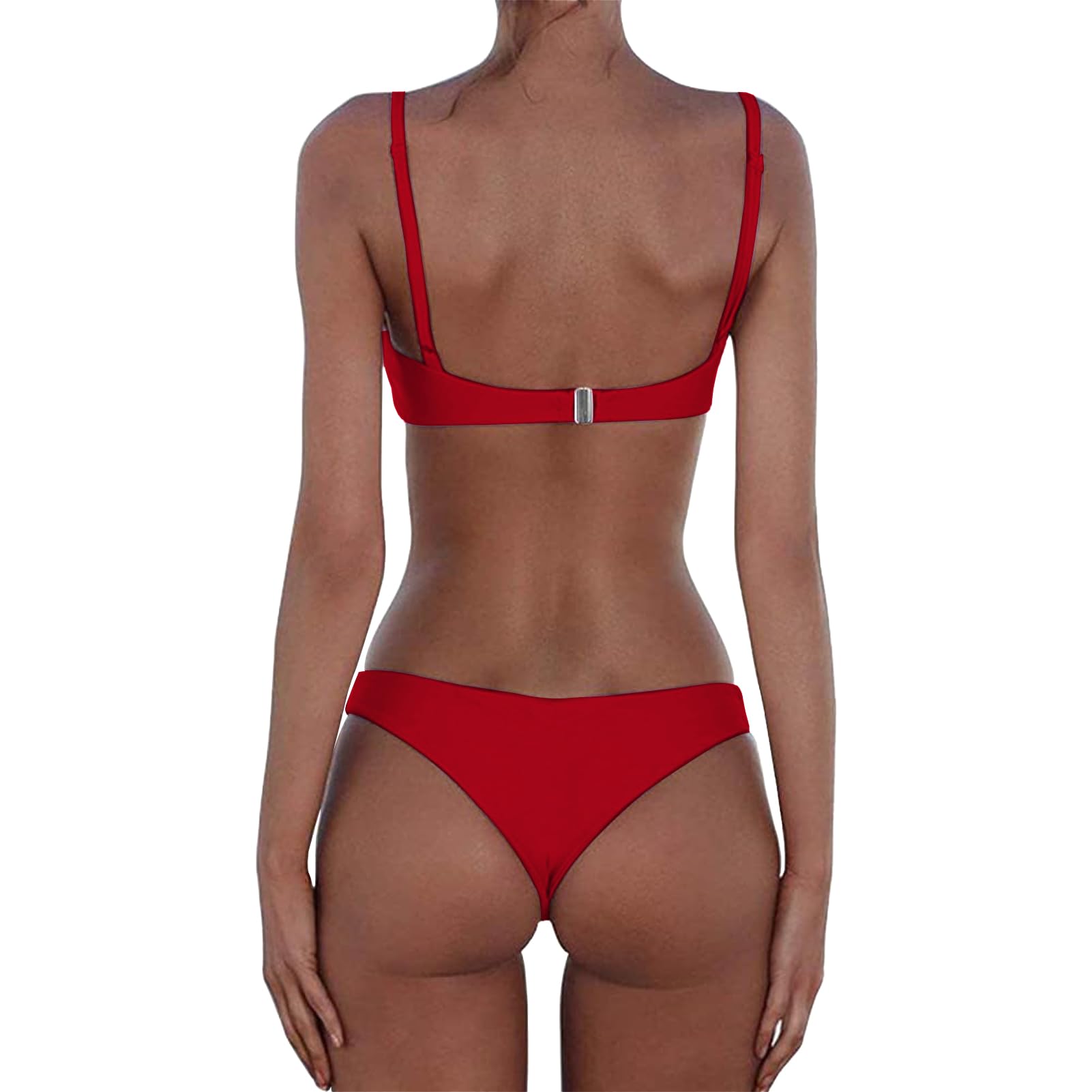 meioro Set bikini, costumi da bagno da donna, a vita bassa, costume da bagno a due pezzi con top push up brasiliano, costumi da bagno sfacciati