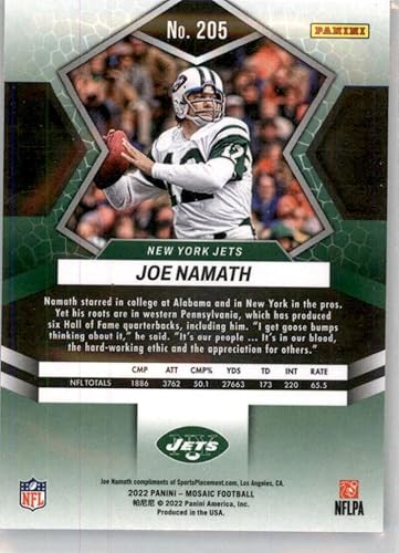 Miniatura 2 de 2022 Panini Mosaic #205 Joe Namath New York Jets NFL - Tarjeta de fútbol NM-MT