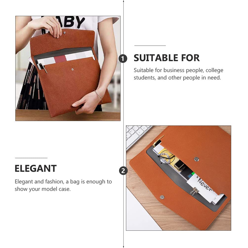 Almacenamiento de moda del bolso de trabajo del tamaño A4 del bolso de documento de la PU de la cartera del negocio 4