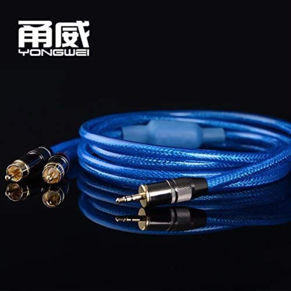 3.5mm Jeden punkt Dwa kabel audio 3.5 Turn Podwójny telefon Lotus Heft Telefon Kabel Kabel RCA (Color : 15m)