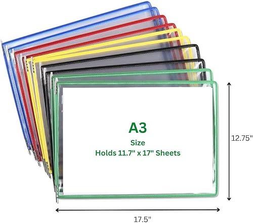 Miniatura 2 de Tarifold Sistema de referencia de escritorio, 10 bolsillos, capacidad de tamaño A3, paisaje, varios colores (D291A3LAN)
