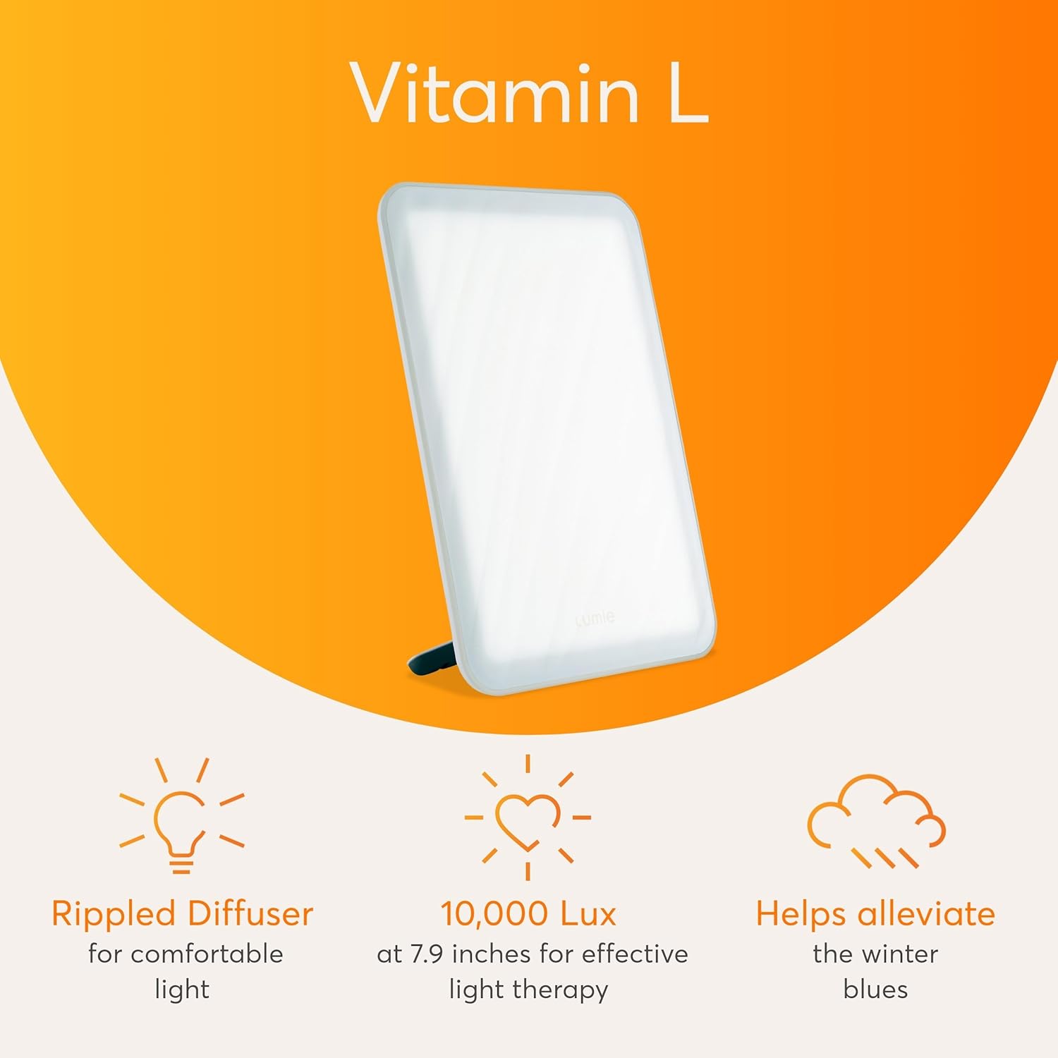 Lumie Vitamin L lamp with detachable stand
