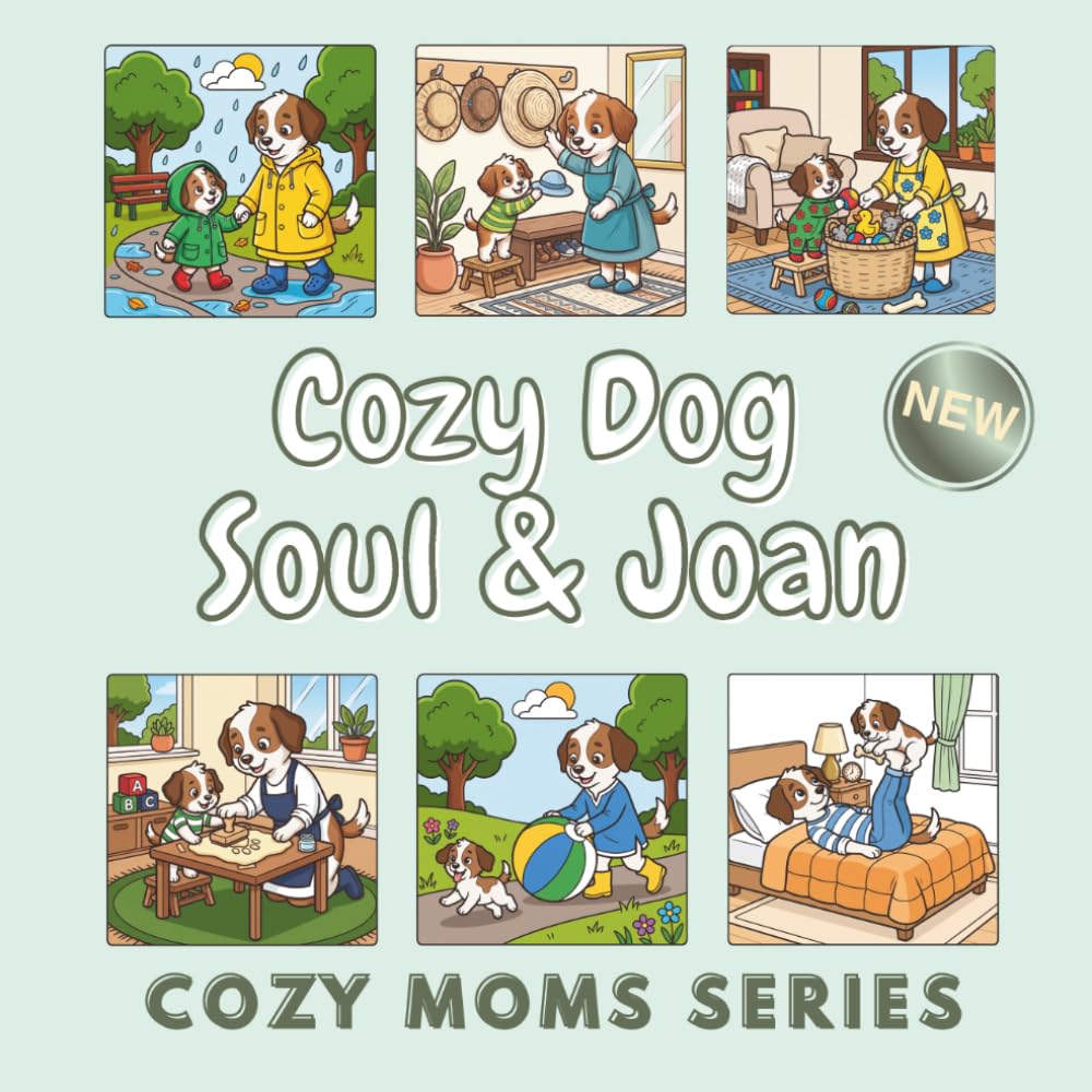 Cozy Dog Mom: Soul & Joan: A Bold & Easy Coloring Book of 50 Cozy Dog Family Moments for the Whole Family to Enjoy Together (Cozy Moms Series)