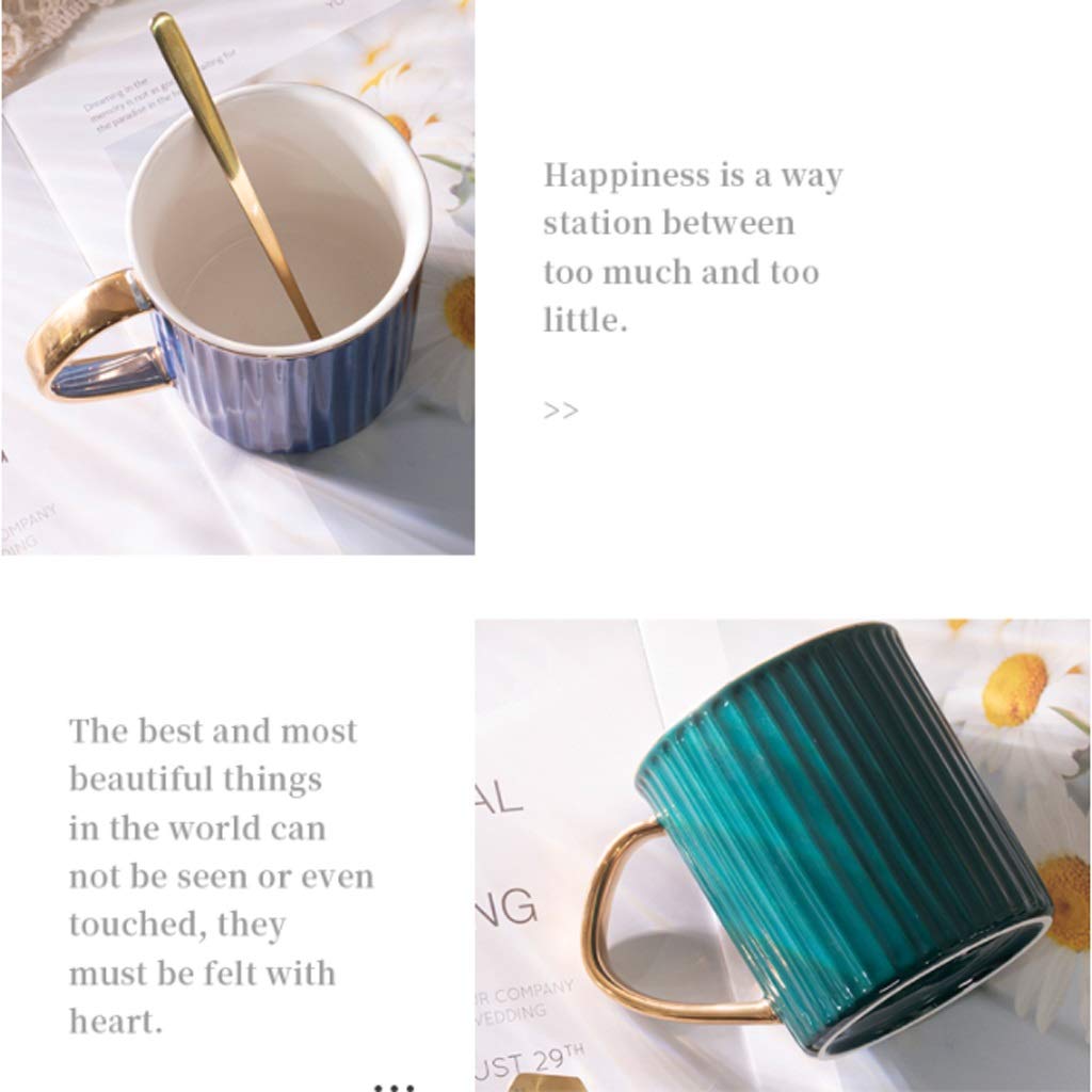 Kaffee-Becher Keramik-Tasse Faltenbecher-Body rutschfeste Wärmedämmkapazität Becher mit Deckel und Oberfläche Wiederverwendbarer Kaffeetasse mit großer Kapazität 450ml
