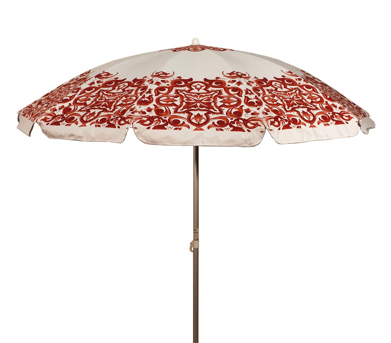 Ombrellone Spiaggia Giardino Bianco Maioliche Kalat 50020 (Rosso)