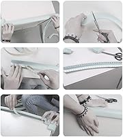 Vista 6 de MStore's Protector extra grueso de alta densidad para muebles de mesa/pared de borde de espuma para bebé, incluye 4 cojines de esquina más 6.6 ft