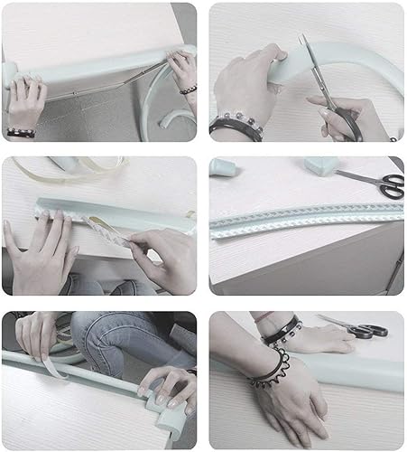 Miniatura 6 de MStore's Protector extra grueso de alta densidad para muebles de mesapared de borde de espuma para bebé, incluye 4 cojines de esquina más 6.6 ft