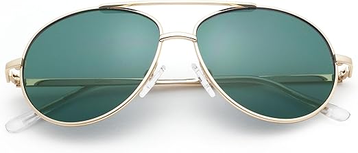 LotFancy Aviator Sunglasses for Kids Girls Boys, with Case, Children Shades Age 3-12, UV 400 Protection, Beach Essentials