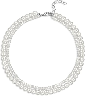 Pearl Necklace and Earrings Set, Bracelets Sets Simulated Pearl Bride Wedding Jewelry Set Accessories Wedding Necklace Jewelry Silver Gold Birthday Jewelry for Women