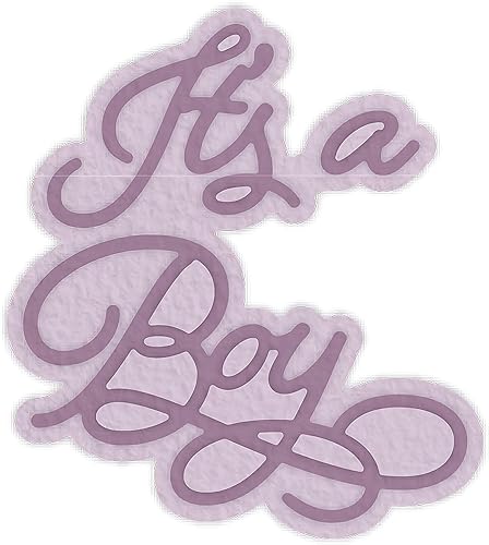 Briartw Troqueles de corte It's a Boy, palabras frases, sombra, sentimiento, para hacer tarjetas, letras del alfabeto, álbumes de recortes, papel,