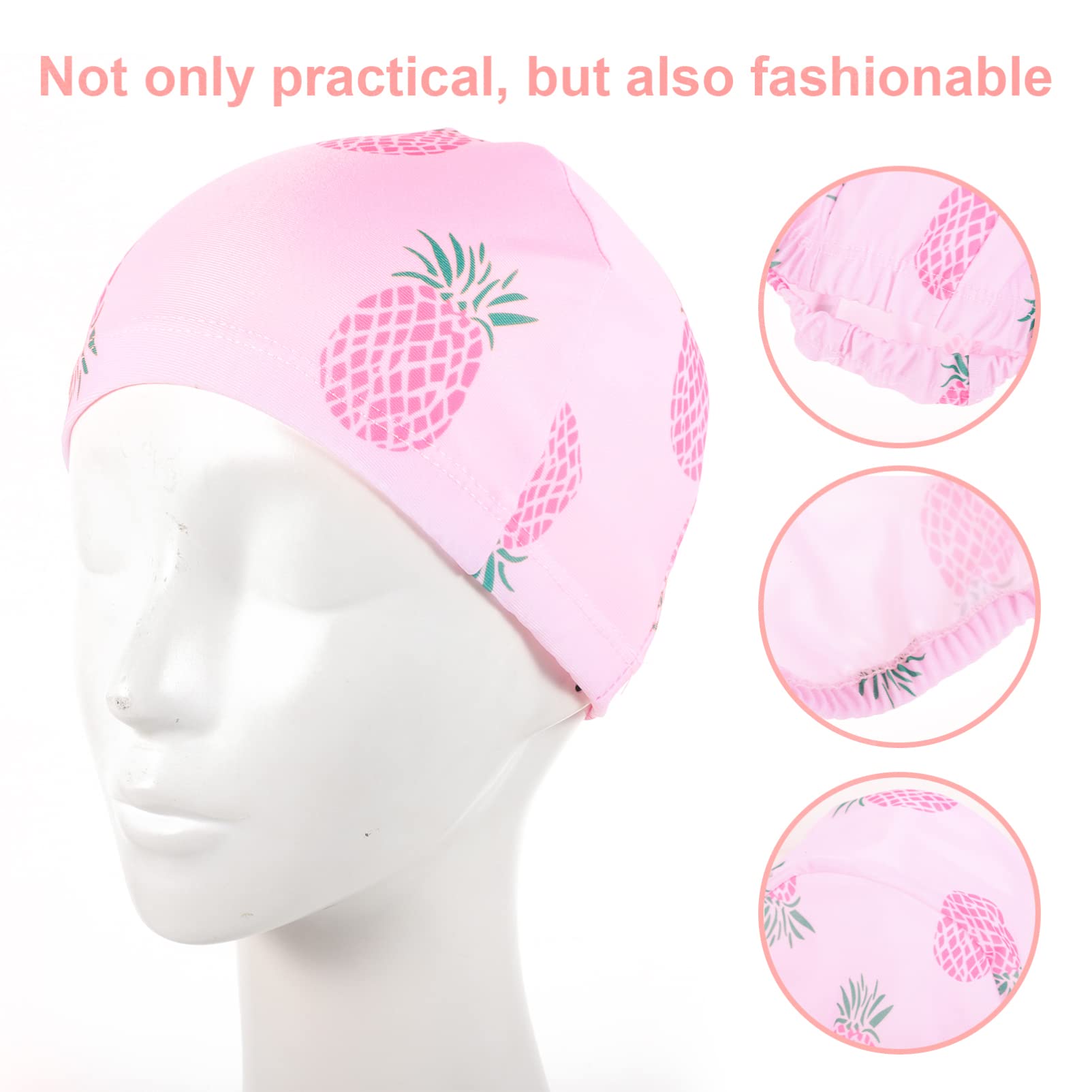 Yardwe 10piezas Gorro De Natación Elástico para Diseño Divertido De Piña Gorro Flexible y Transpirable para Piscina y Actividades Acuáticas