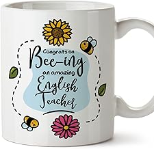 Mugffins Tazza in ceramica per INSEGNANTE DI INGLESE - 11 oz / 350 ml - In inglese - Thanks For Beeing Amazing - Idea regalo per compleanno, anniversario, natale, laurea