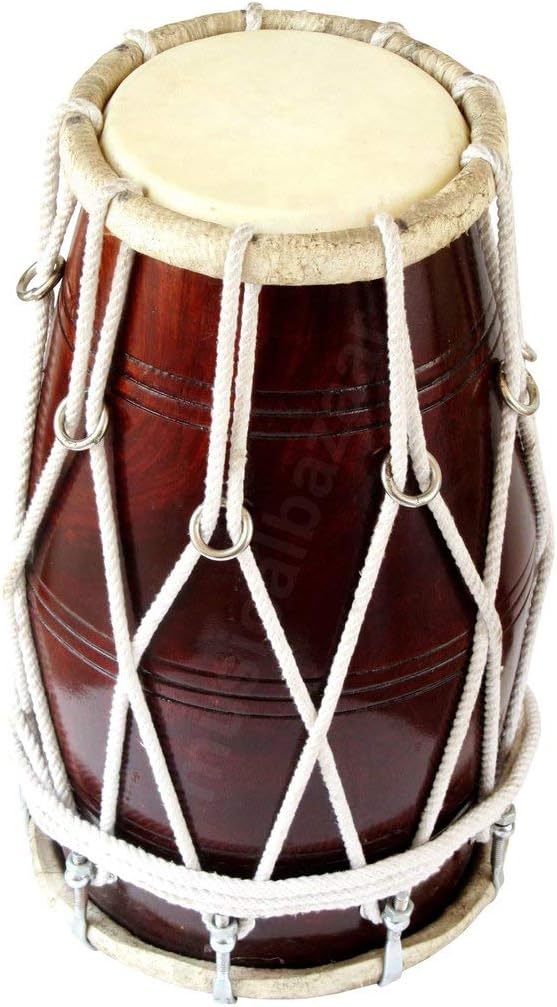 Wooden Dholak Nut Dori Spl. 18"