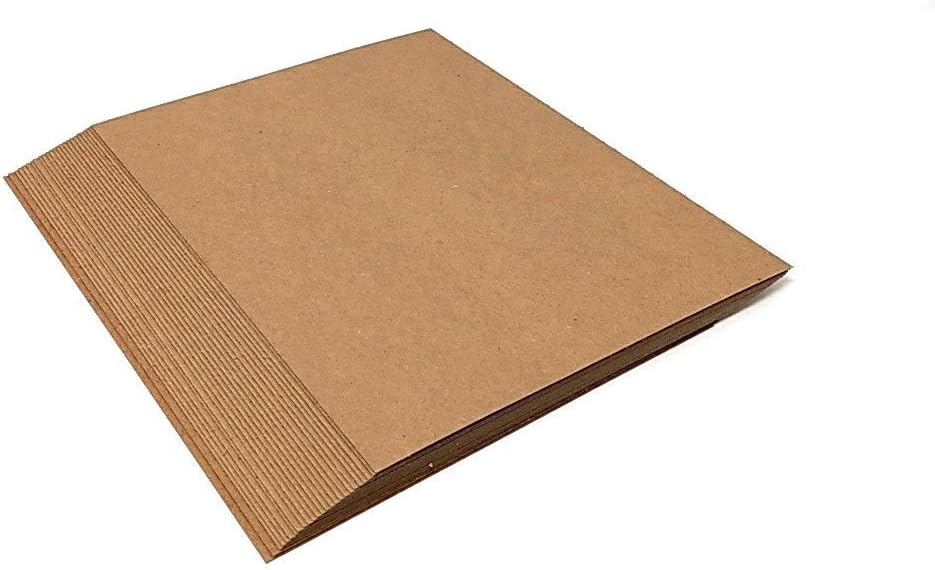 8.5 x 11 Inches 35 Point Kraft Heavy Duty Chipboard Sheets - 25 Per Pack