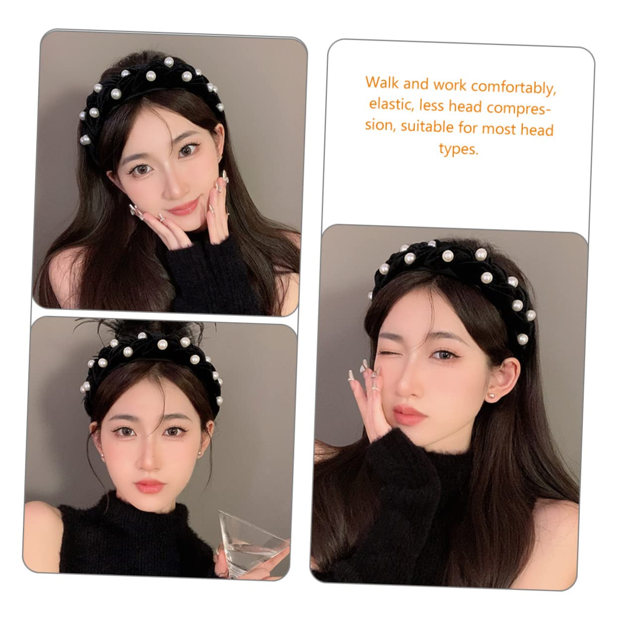 FRCOLOR 3 Juegos De Diademas Acolchadas De Terciopelo Para Mujer Accesorio De Moda 2 Unidades X 3