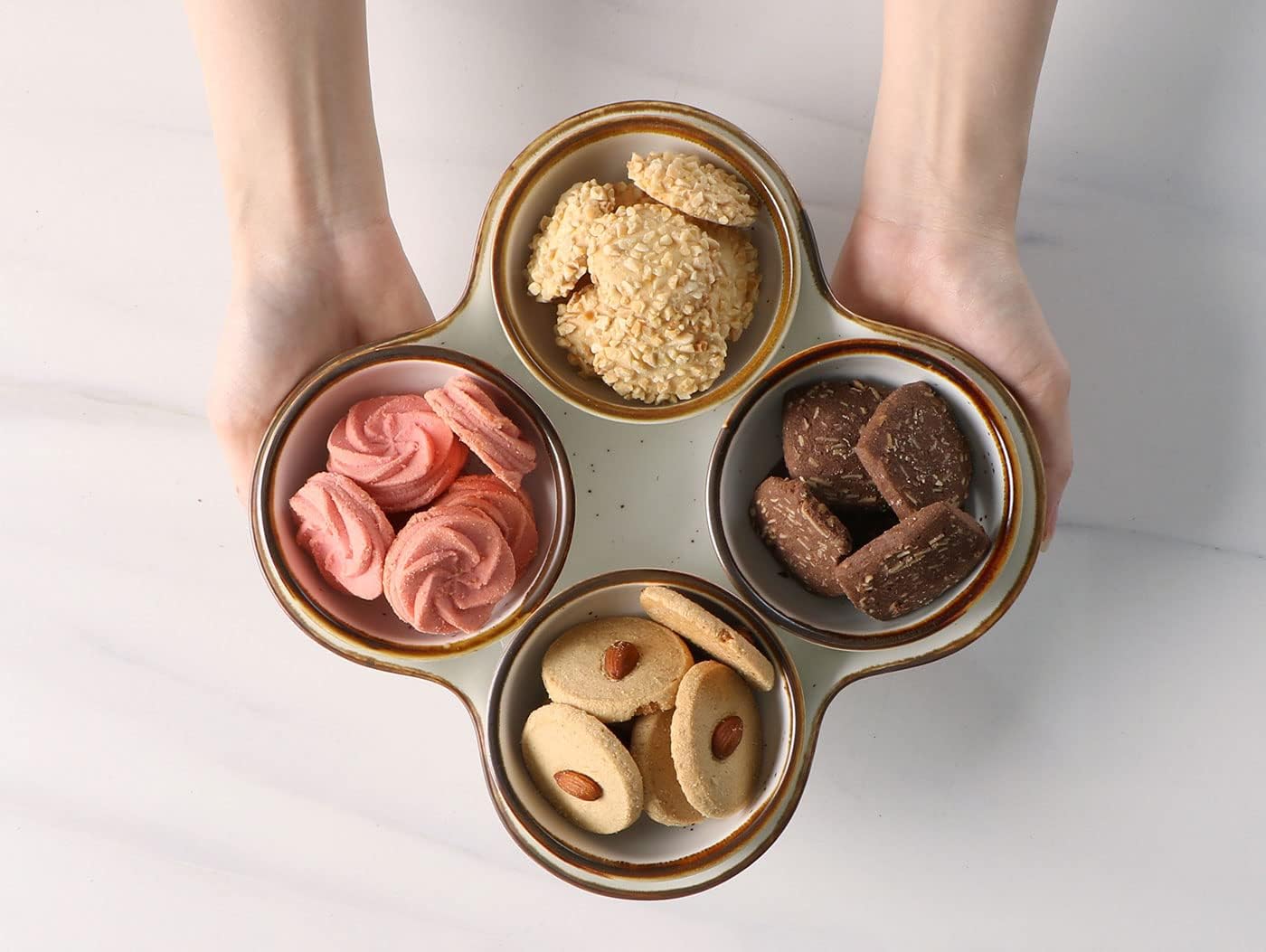 ONEMORE Chip and Dip Serving Set & Oval Baking Dishes - Perfect for Entertaining and Baking Delights