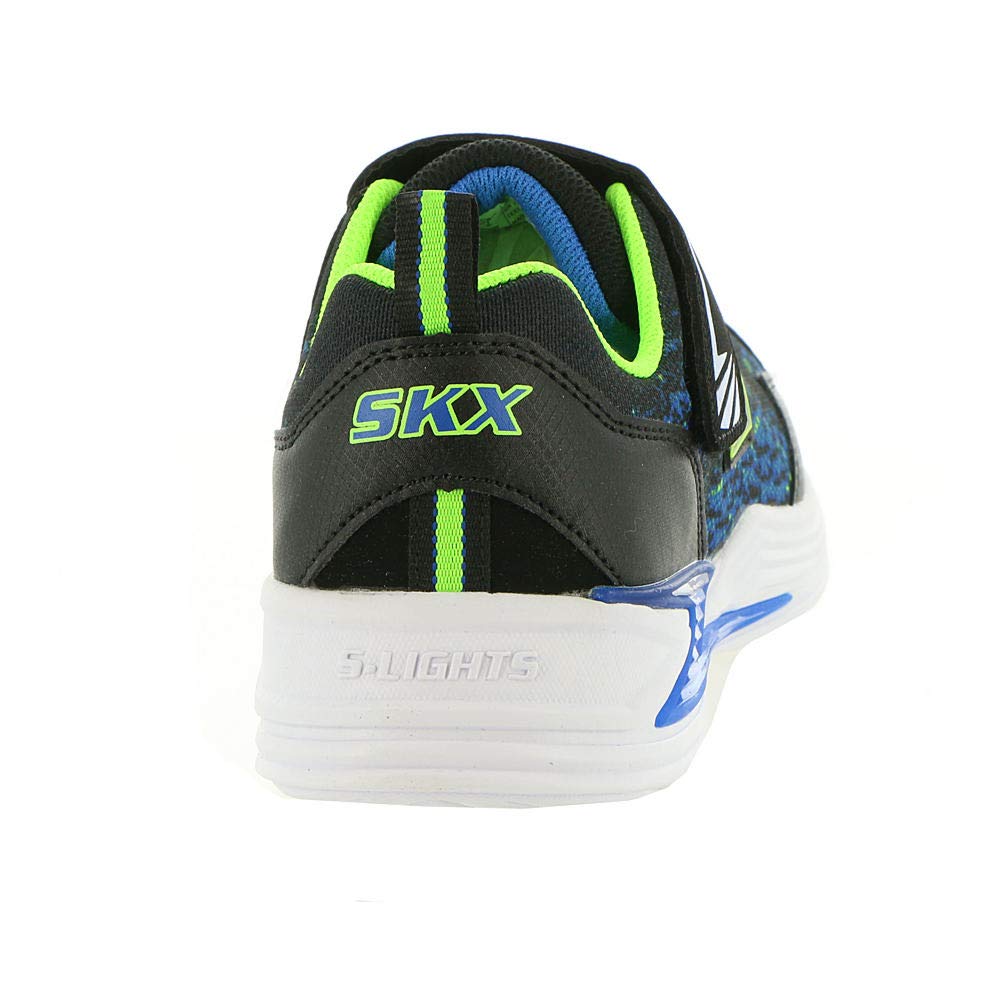 Skechers ERUPTERS III DERLO, Zapatillas para Niños, Black Mesh/ Synthetic/ Blue & Lime Trim, 36.5 EU