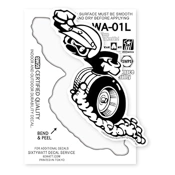 Amazon | ウィリーアント ステッカー | シックスティーワット WA