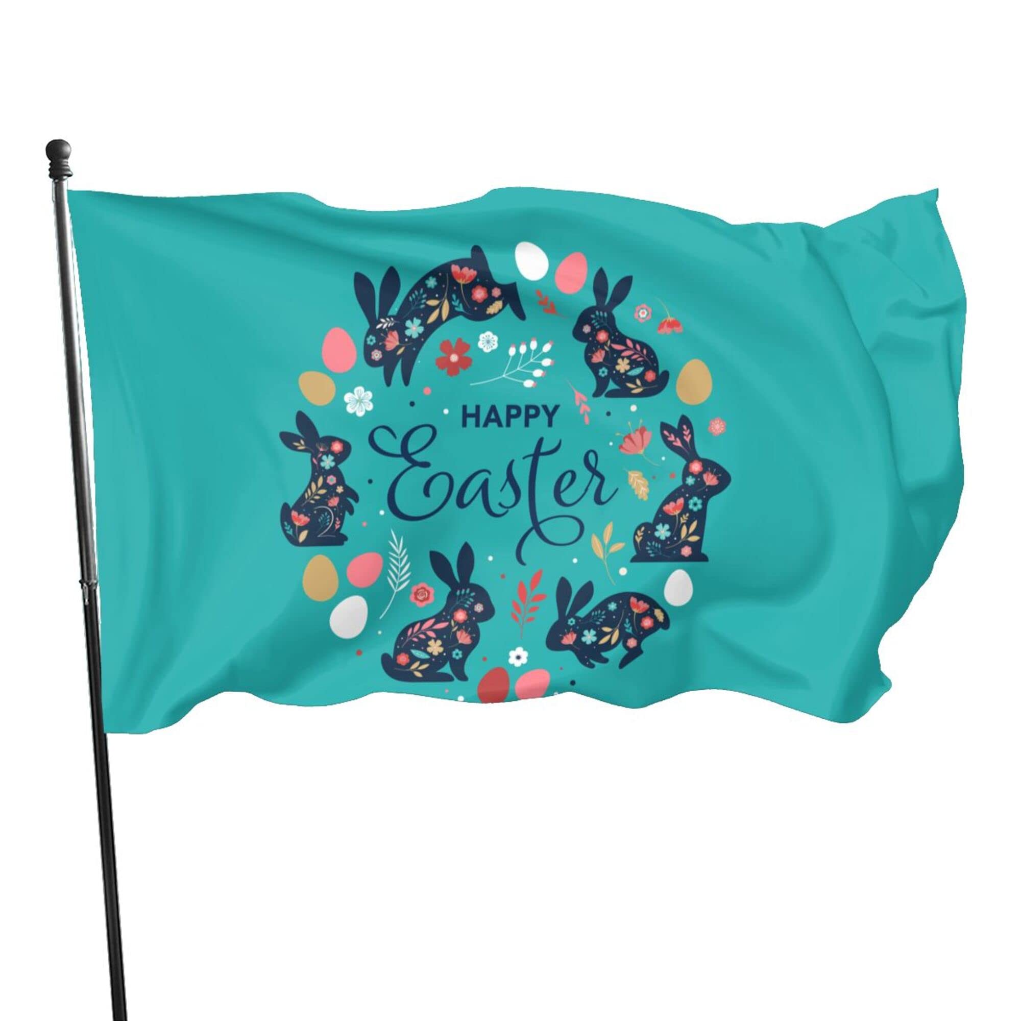 Decorative Garden Flag Yard Banner, Easter Print, All Seasons Holiday Welcome Yard Flag Lawn Hanging Decor 3x5ft -(90x150cm)
