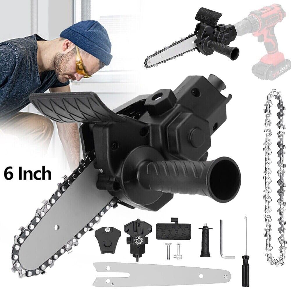 Mini Chainsaw Attachment for Drill - DIY Chainsaw -4