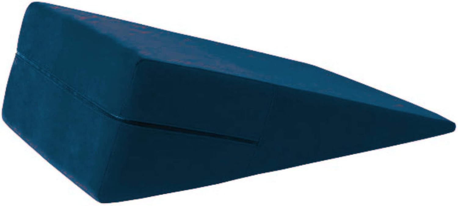 MoonRest Positioning Orthopedic Support Bed Wedge Pillow, Triangle Pillow Firm Foam for Elevated Sleeping, Reading, Massage, Removable Washable Cover (18 x 18 x 8 Inch, Red)