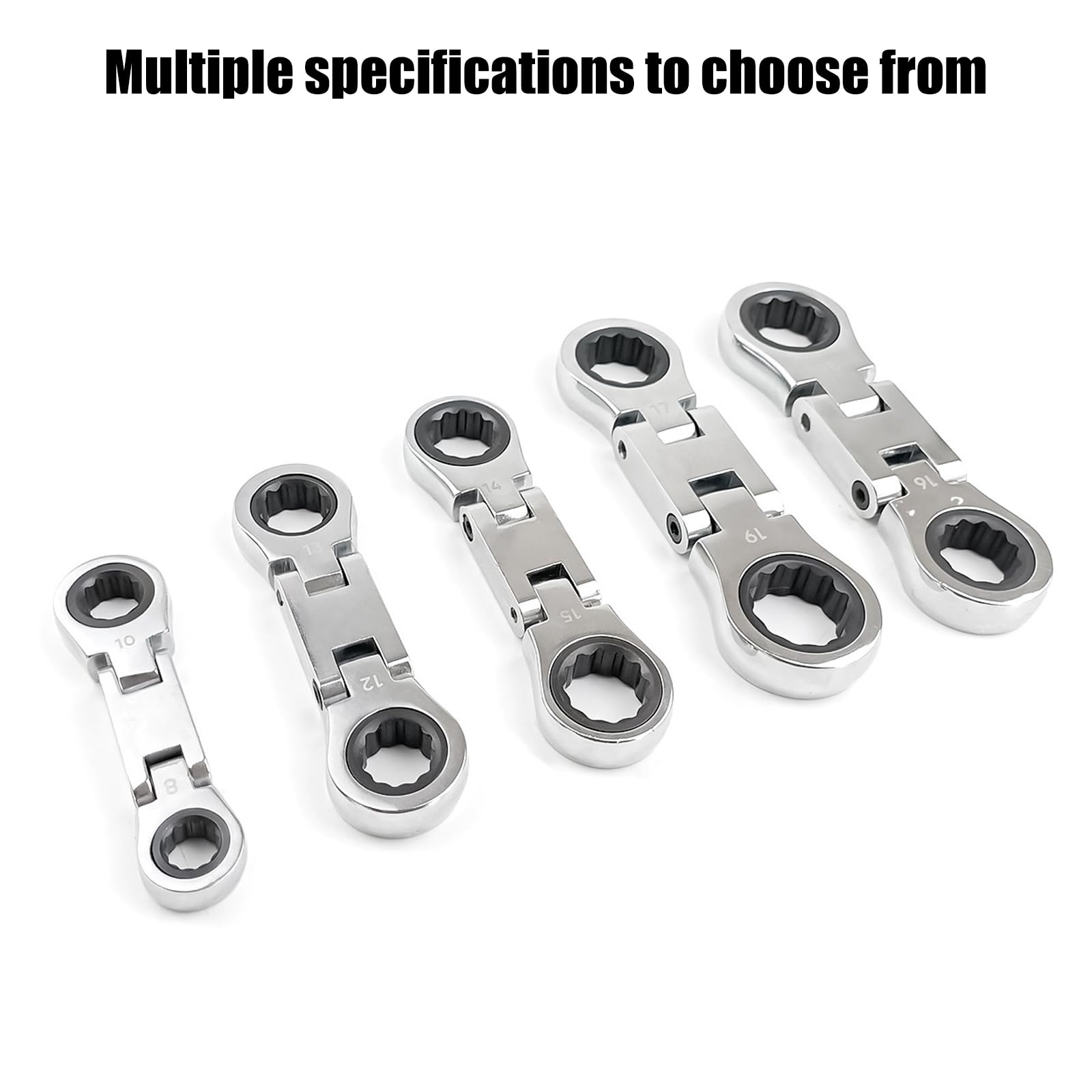 Set di chiavi a cricchetto a testa flessibile, 5 pezzi, chiave combinata a cricchetto, set di chiavi per auto, set di strumenti di riparazione