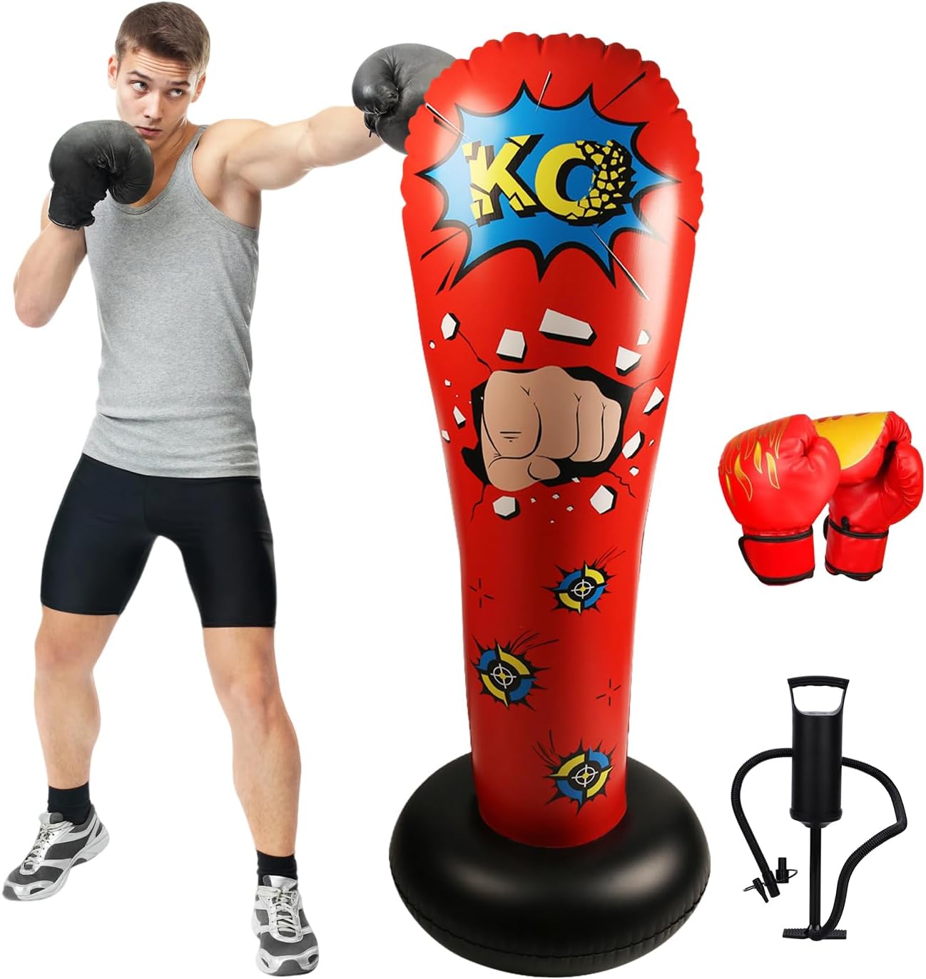 160 cm felfújható ütőzsák teljes nézet