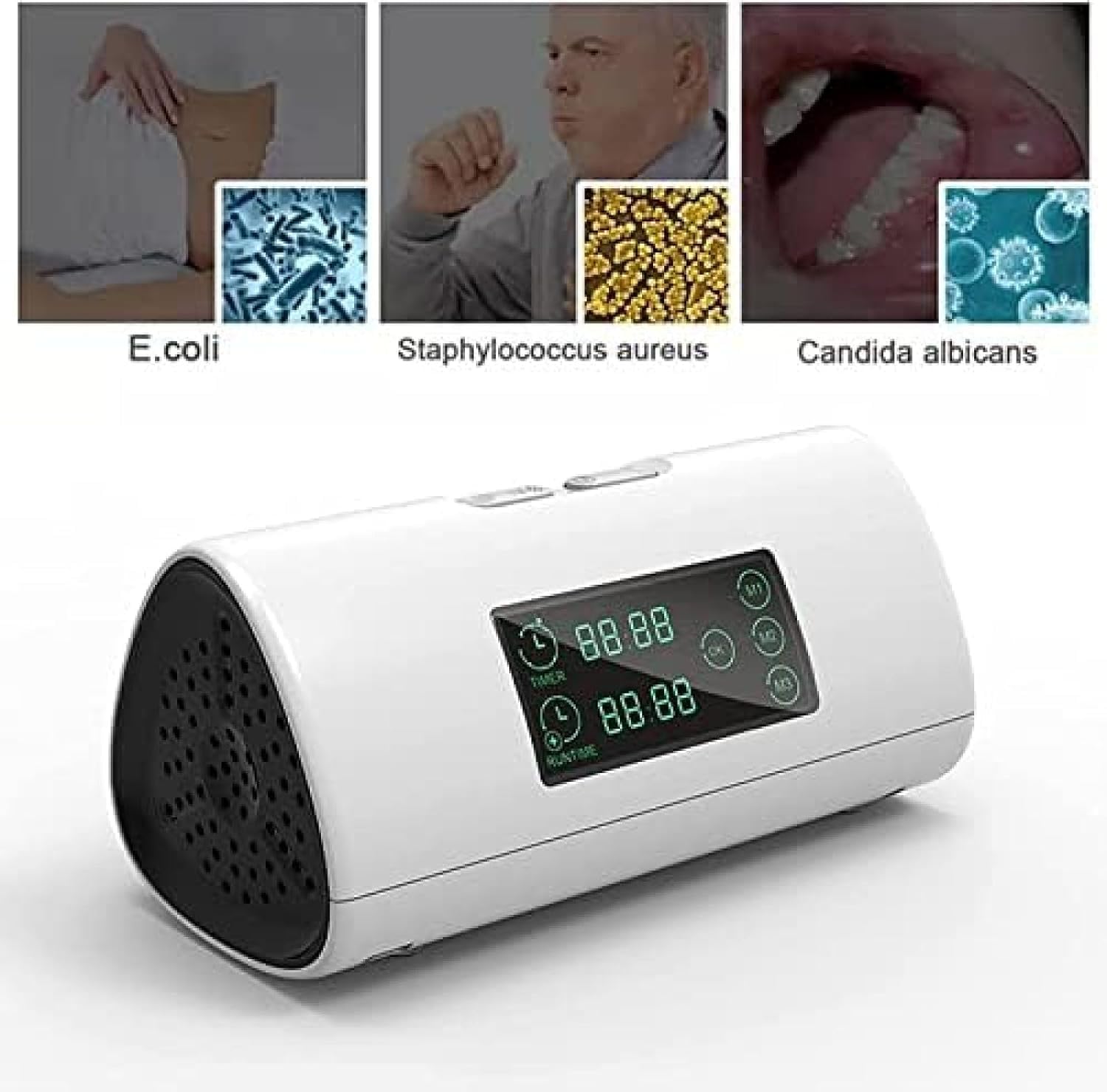 Máquina De Limpieza CPAP, Limpiador Y Desinfectante CPAP Portátil con Pantalla LED Herramienta De Desinfección Desinfectante CPAP para Máquina Cpap, Tubo De Aire, Máscara,Hilarious123