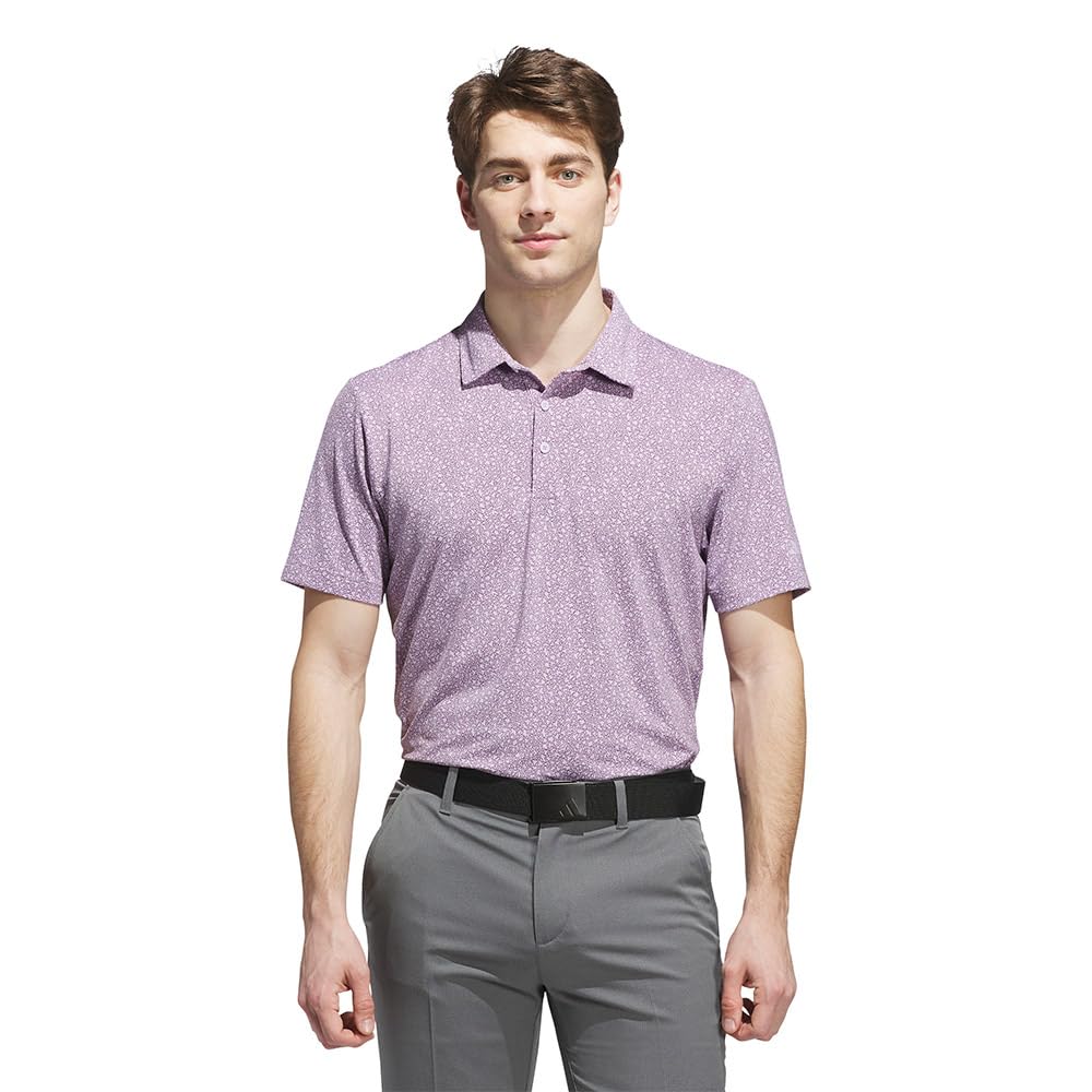 adidas Golf Ultimate365 Mini Bunker Polo Hombre - Ciruela polvorosa - L