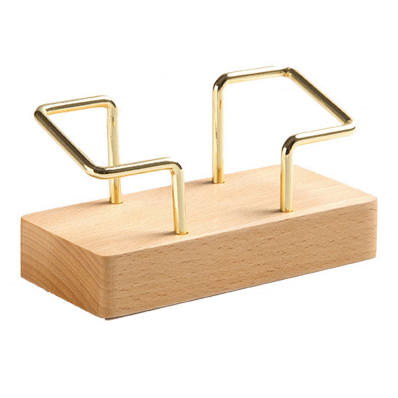Wcxozerty Beige Business Card Holder Wooden Business Card Box Desk Display Stand Wood Holder For Office Home(Beige)