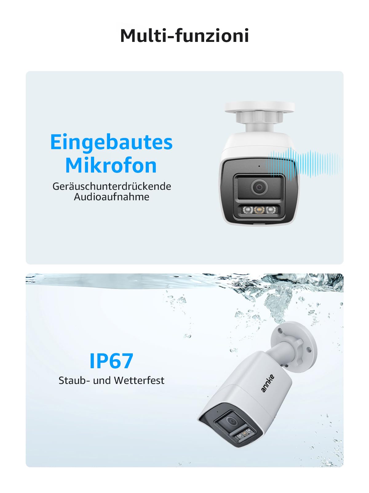 ANNKE 12MP Überwachungskamera Aussen Set, 16CH NVR mit 4TB Festplatte