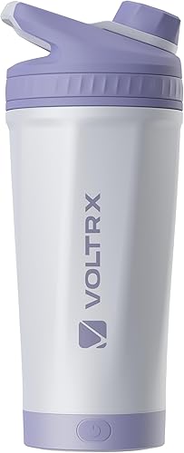 Miniatura 7 de VOLTRX Botella agitadora, mezclador eléctrico recargable de galio USB C para batidos de proteínas y batidos de reemplazo de comidas, sin BPA,