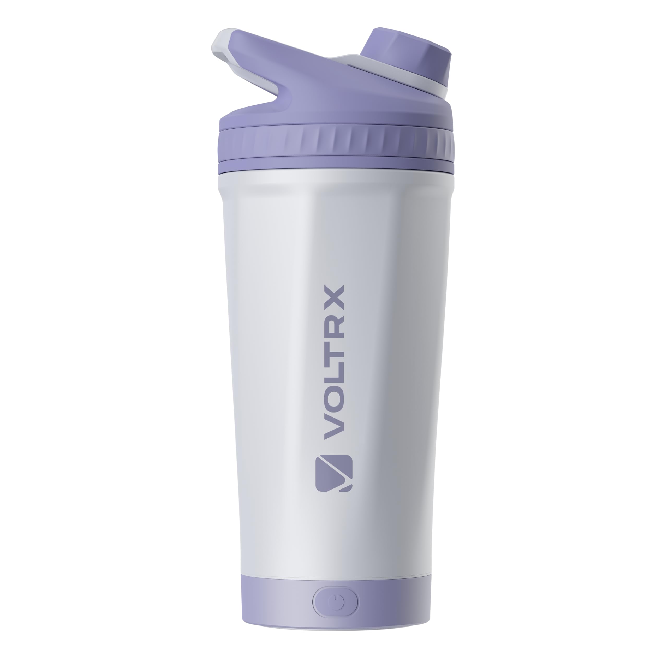 VOLTRX ChillMix Shaker Bottle Insulated Stainless Steel - USB C Rechargeable Electric Protein Shake Mixer, Shaker Cups for Protein Shakes and MealReplacement, Chrome Steel