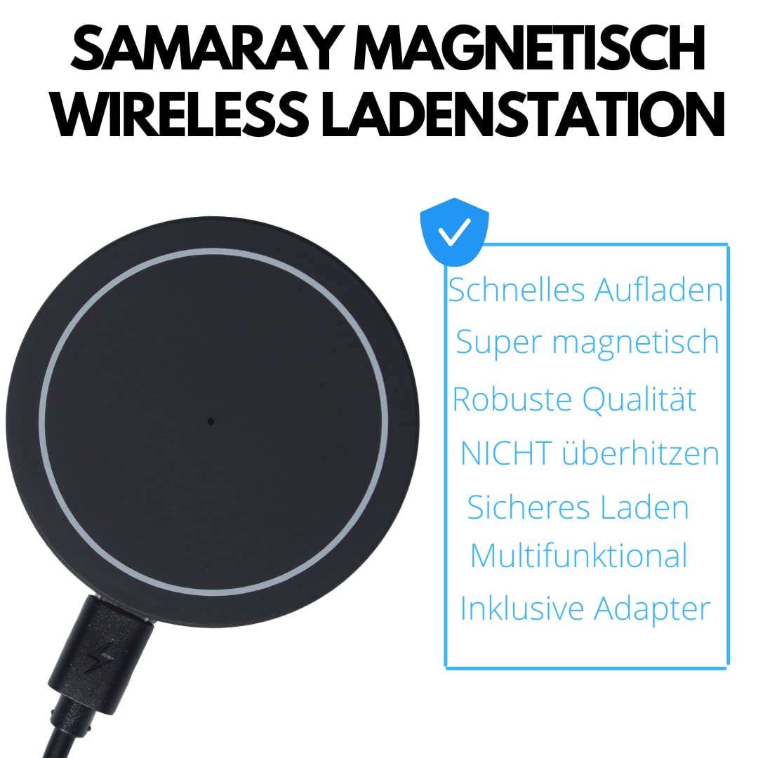 Magnetico Caricatore Wireless Samaray 15W per iPhone 14/13/12 - Dettaglio