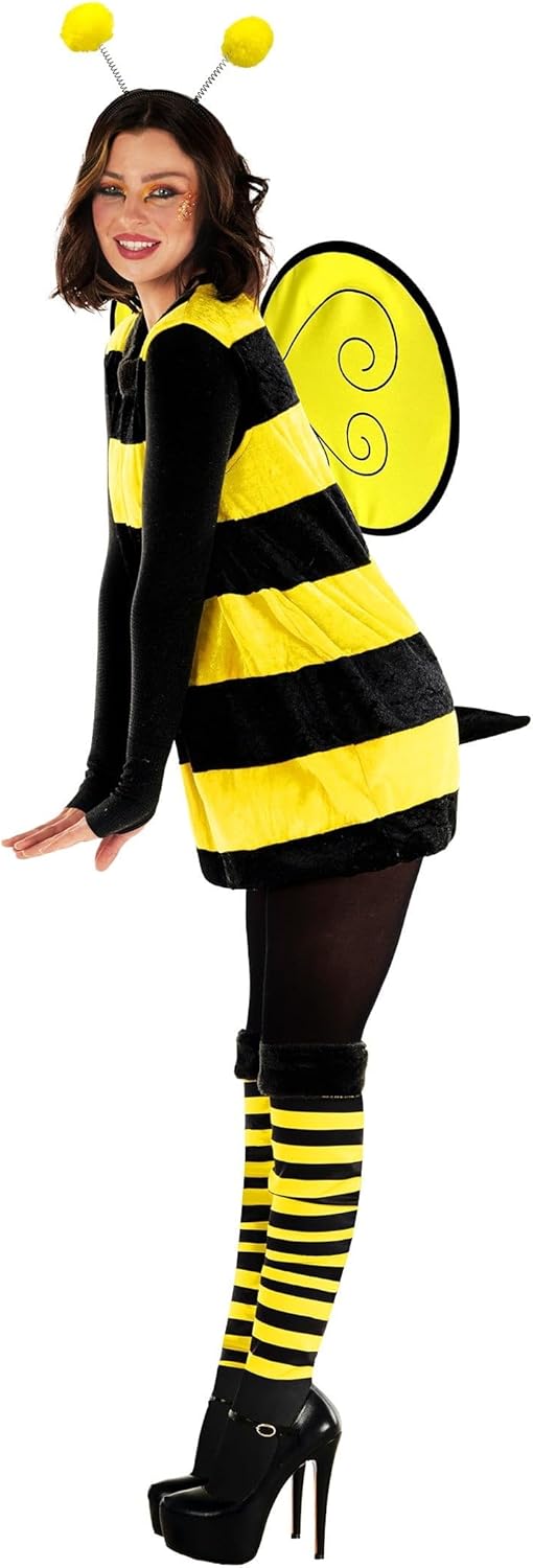 Morph Bumble Bee Costume Women, Bee Costume Adult, Bumblebee Costumes Woman, QueenBee, Halloween Costumes For Women Adult