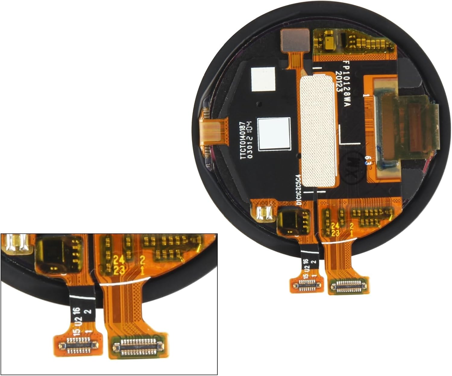 for Huawei Watch GT2 Screen Replacement - for Huawei Watch GT 2 LCD Display Touch Screen for Huawei SmartWatch LTN-B19 DAN-B19 Digitizer Full Assembly with Repair Tools (46mm, Black Without Frame)